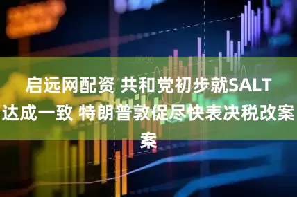 启远网配资 共和党初步就SALT达成一致 特朗普敦促尽快表决税改案